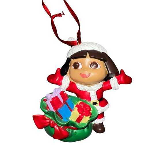 Dora the Explorer Christmas Ornament 2006 Viacom dressed as Santa with presents - Picture 1 of 5